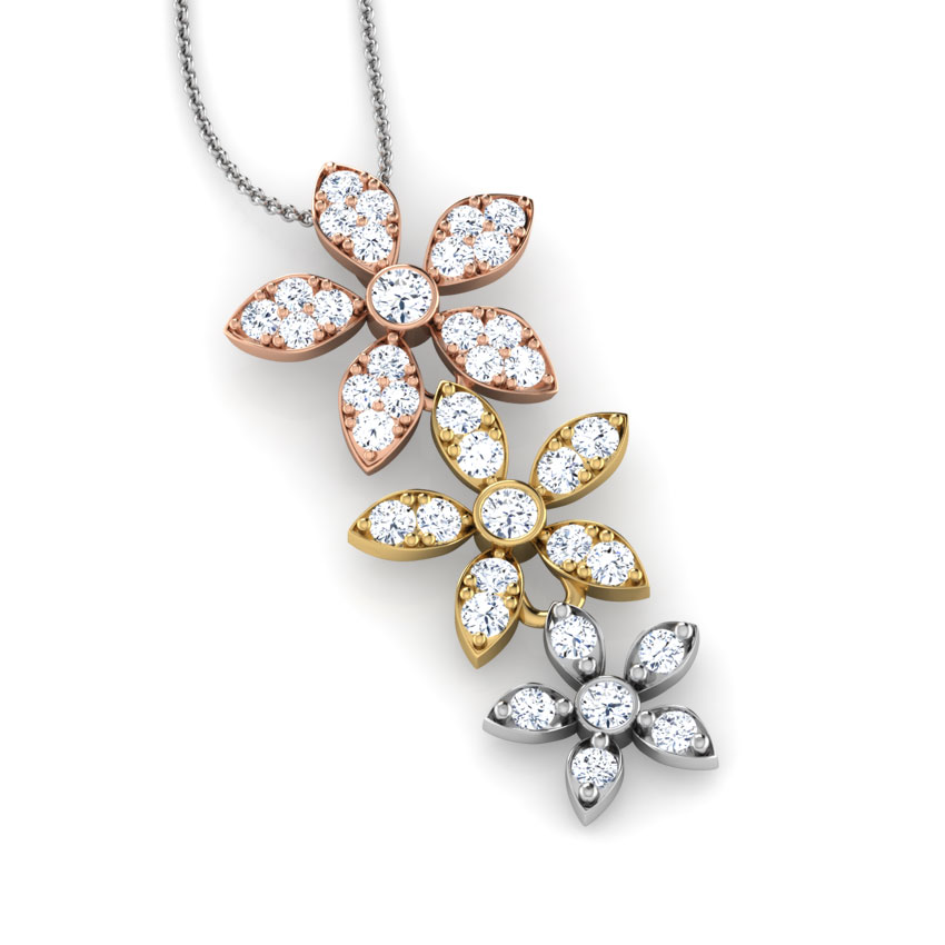 Trio Floret Diamond Pendant