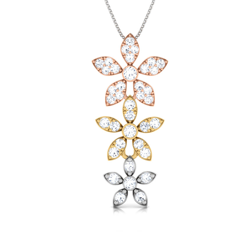 Trio Floret Diamond Pendant