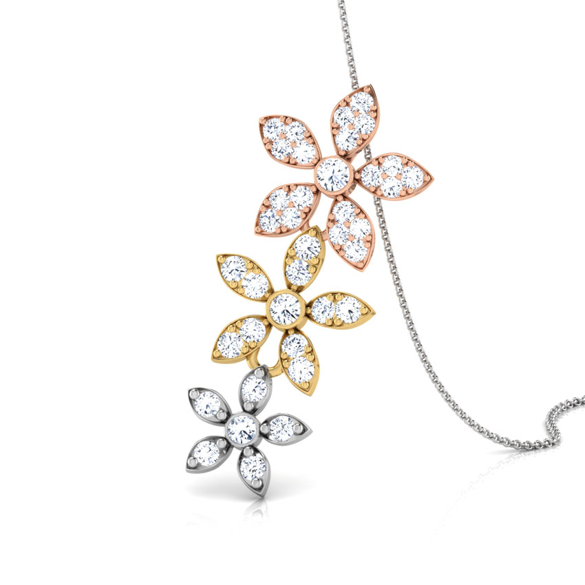 Trio Floret Diamond Pendant