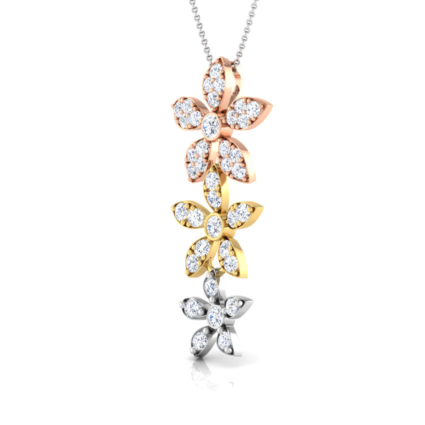 Trio Floret Diamond Pendant