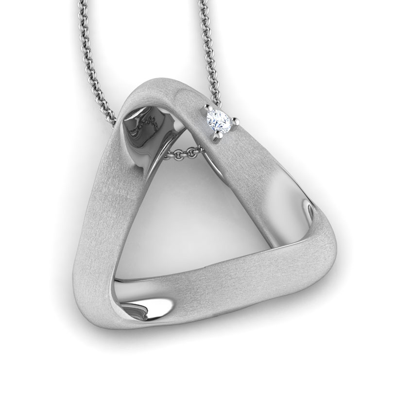 Misha Triangle Twist Diamond Pendant