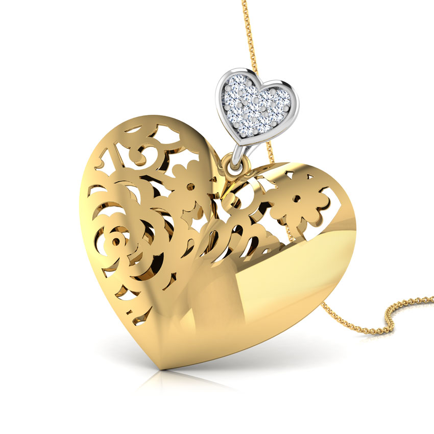 Elsa Heart Kiss Pendant