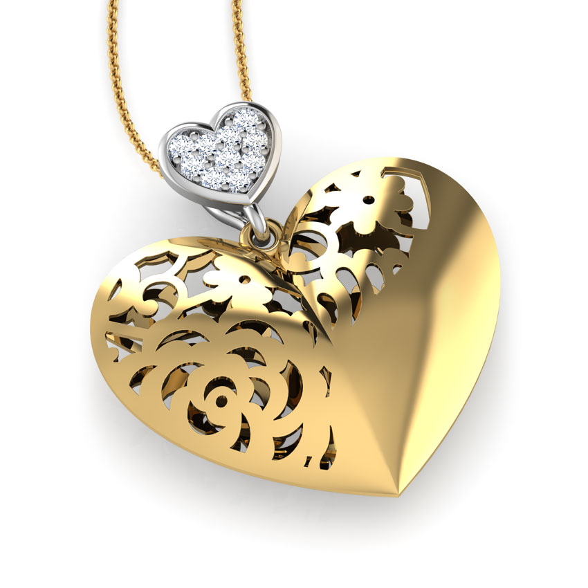 Elsa Heart Kiss Pendant