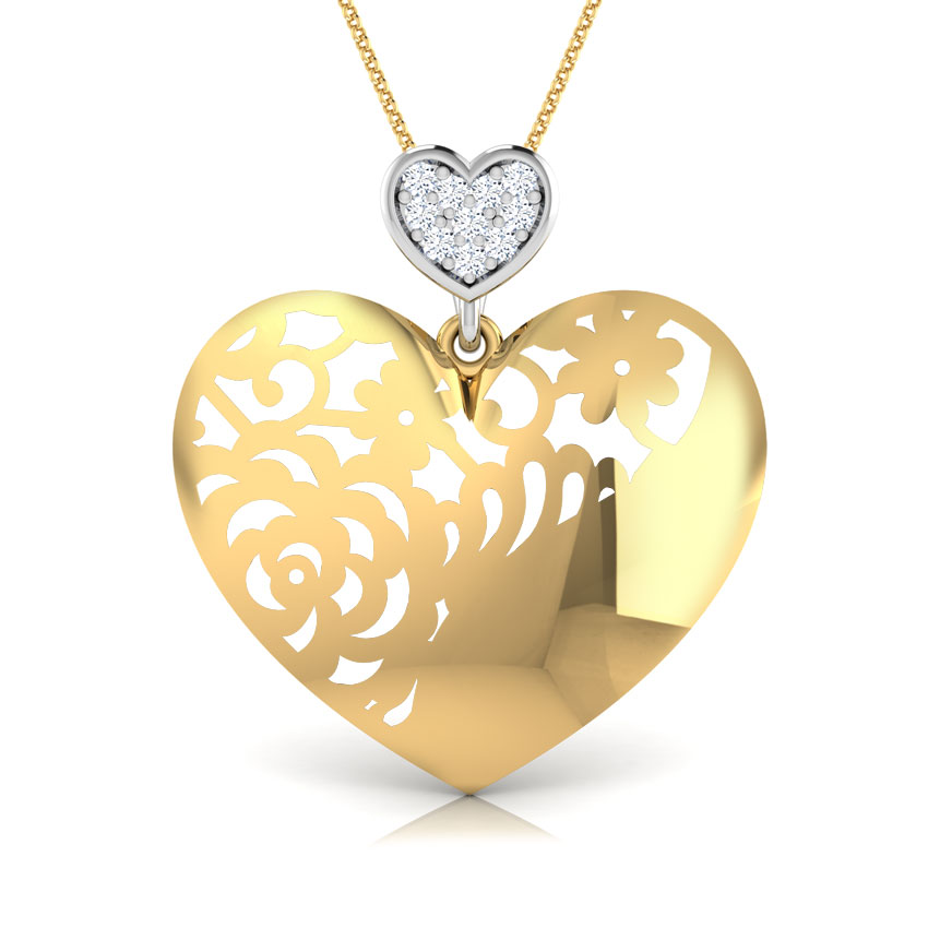 Elsa Heart Kiss Pendant