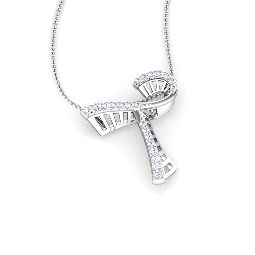 Erin Alphabet T Diamond Pendant