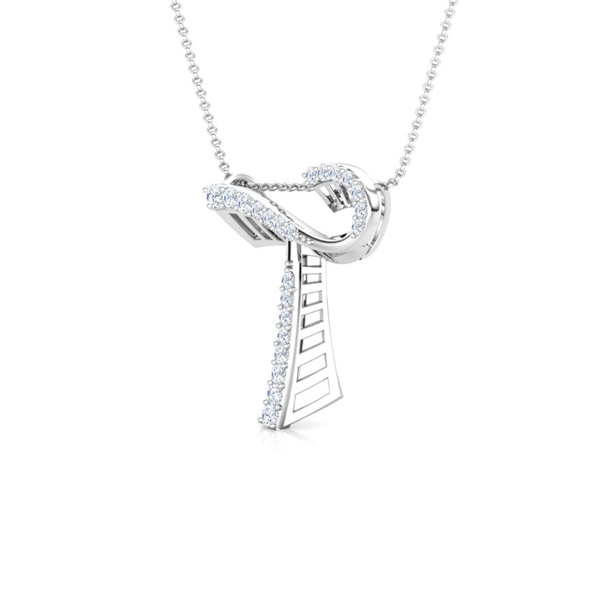 Erin Alphabet T Diamond Pendant