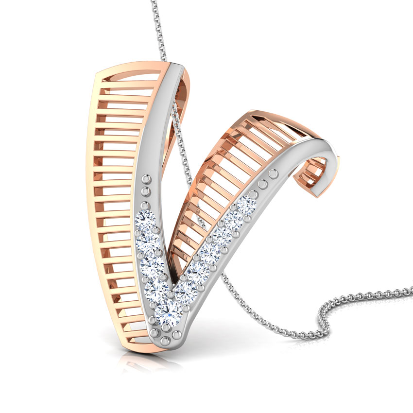 Emery Alphabet V Pendant