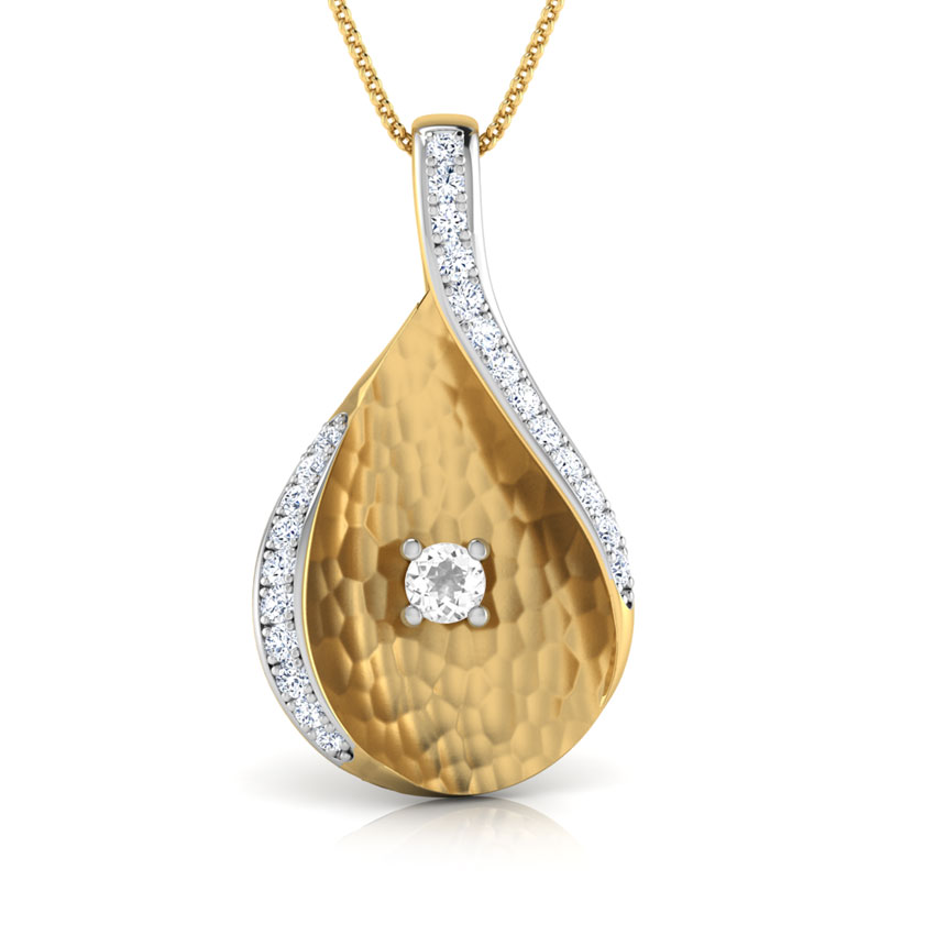 Isa Hammered Gemstone Pendant