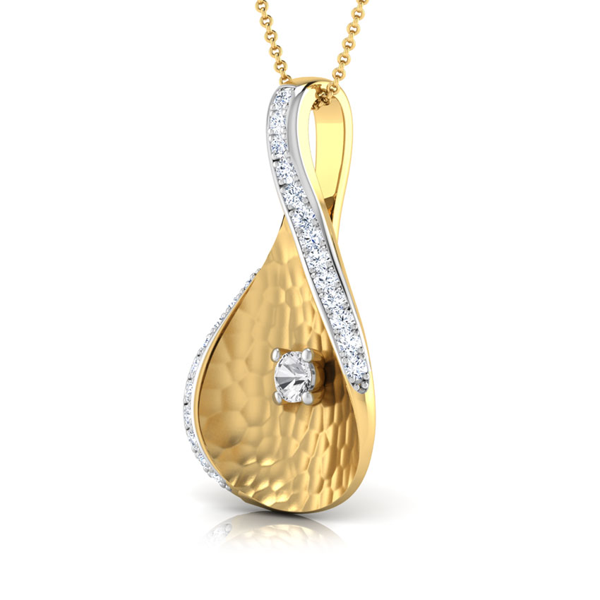 Isa Hammered Gemstone Pendant