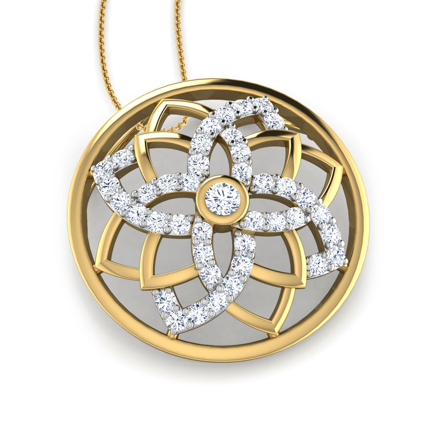 Petal Overlapped Diamond Pendant Petal Overlapped Diamond Pendant