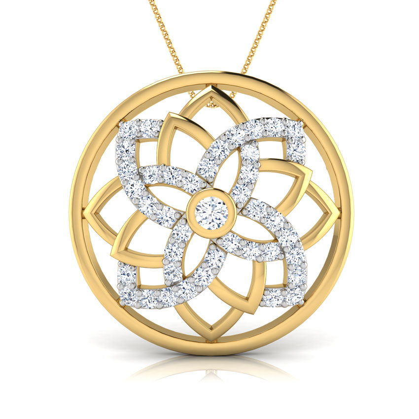 Petal Overlapped Diamond Pendant Petal Overlapped Diamond Pendant