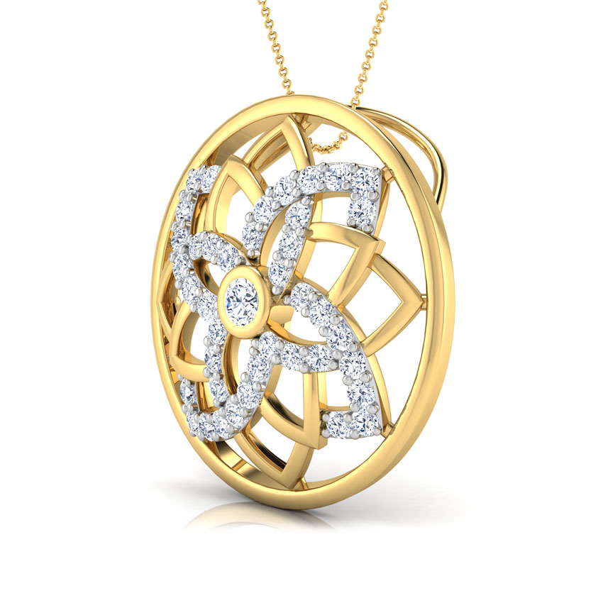 Petal Overlapped Diamond Pendant Petal Overlapped Diamond Pendant