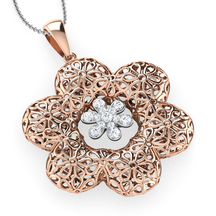 Tress Trellis Diamond Pendant