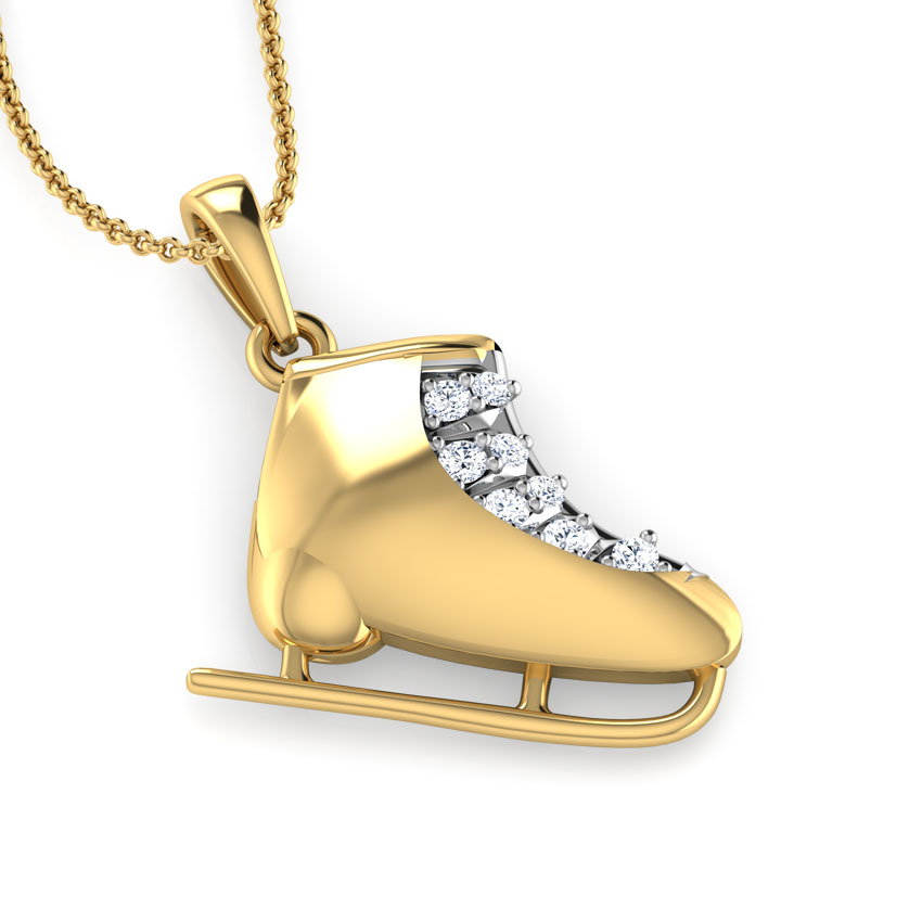 Diamond Boot Pendant