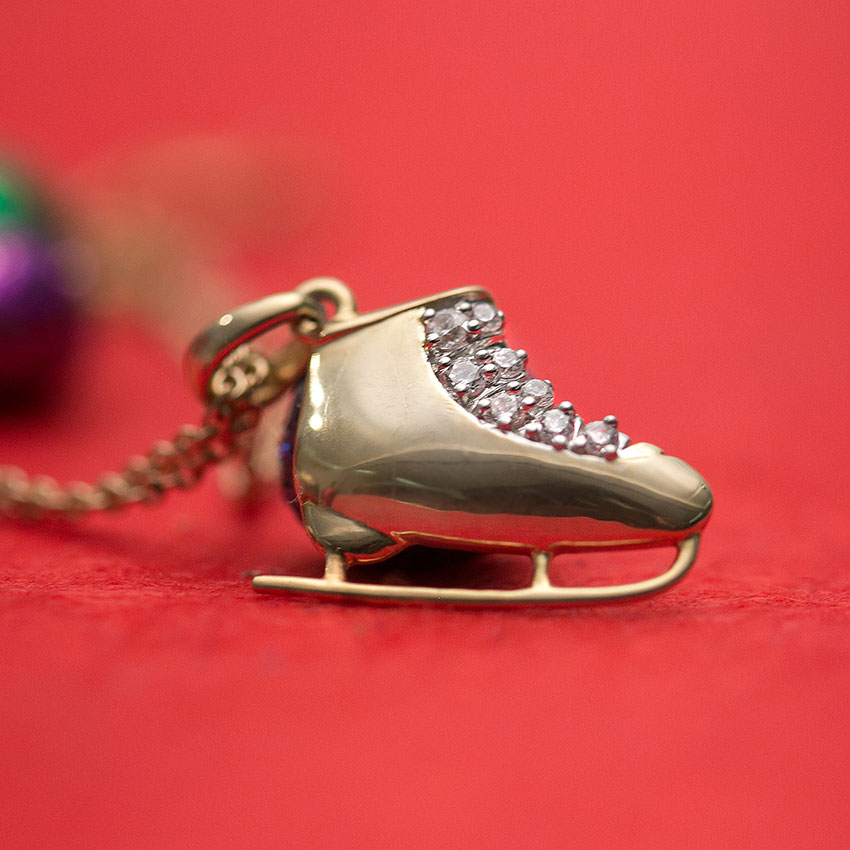 Diamond Boot Pendant