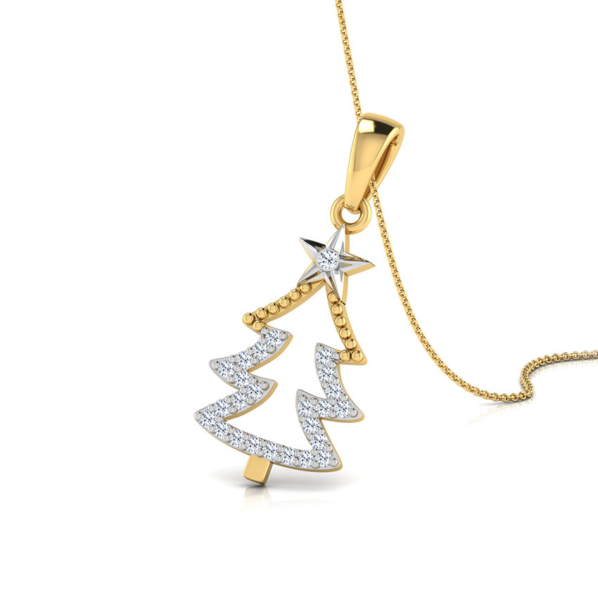 Christmas Diamond Tree Pendant