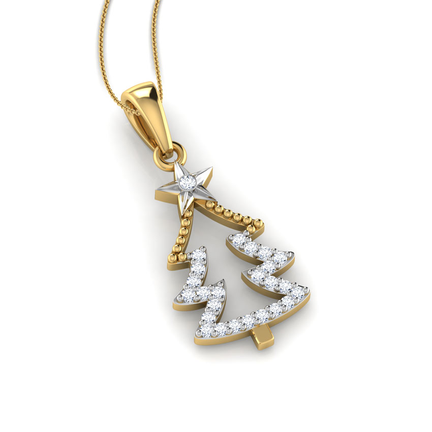 Christmas Diamond Tree Pendant