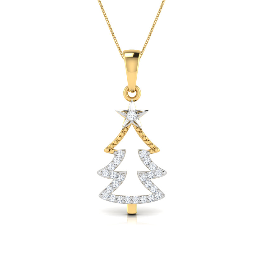 Christmas Diamond Tree Pendant