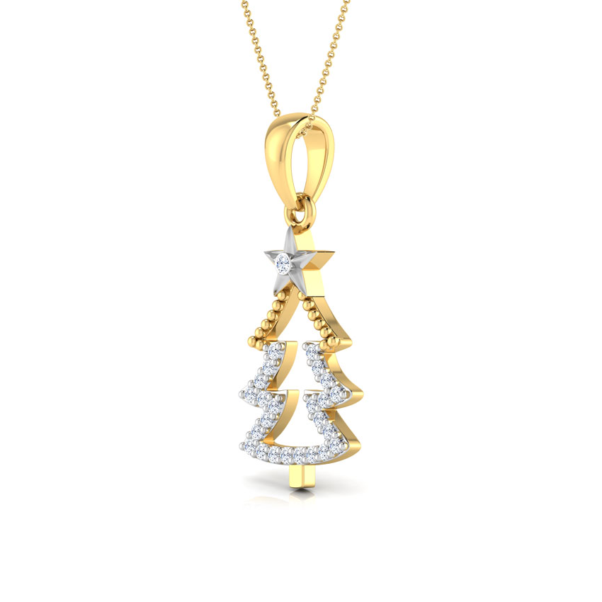 Christmas Diamond Tree Pendant