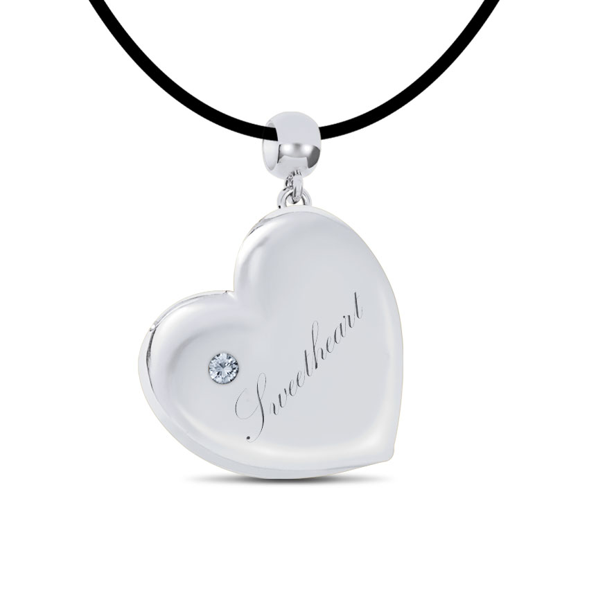 Engraved Balloon Heart Pendant Engraved Balloon Heart Pendant