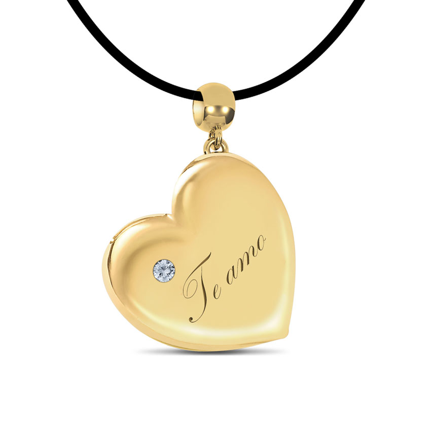 Engraved Balloon Heart Pendant