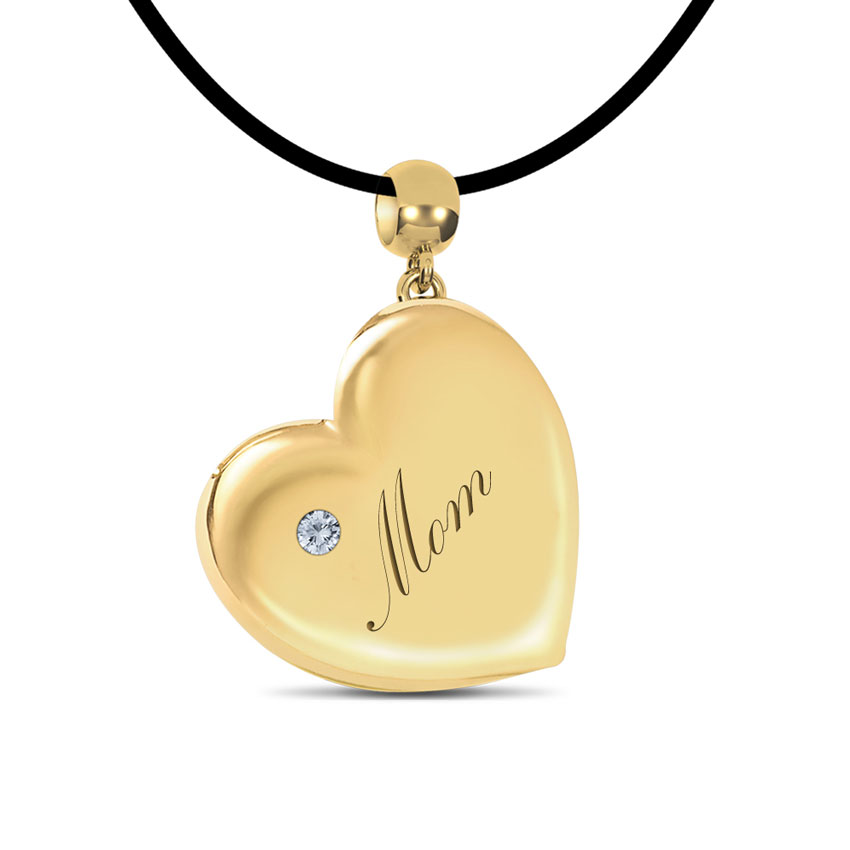Engraved Balloon Heart Pendant
