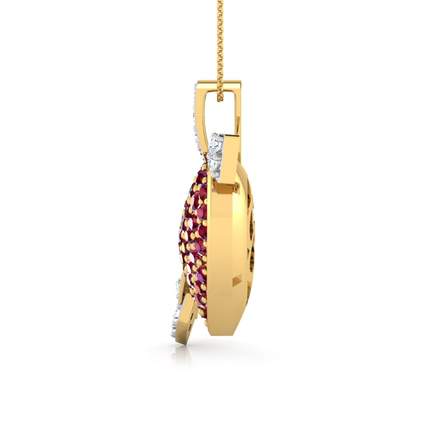 Arrow and Heart Gemstone Pendant