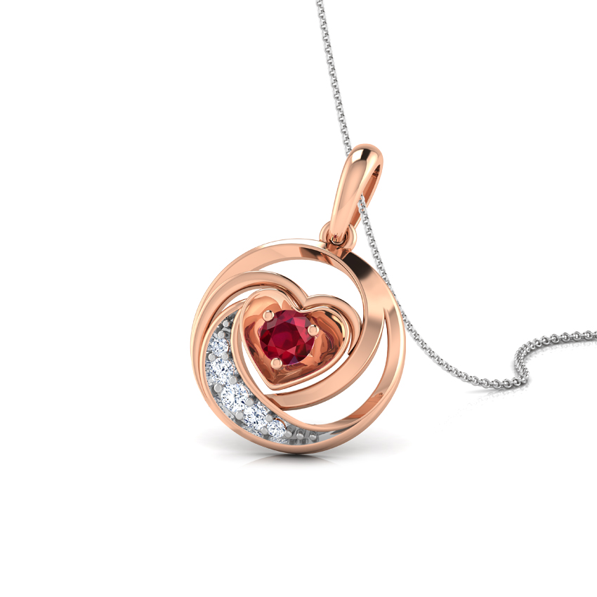 Lovable Ruby Heart Pendant