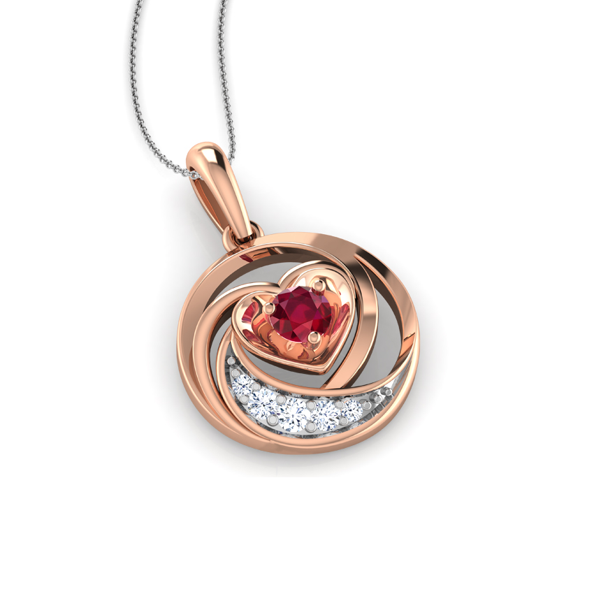 Lovable Heart Gemstone Pendant