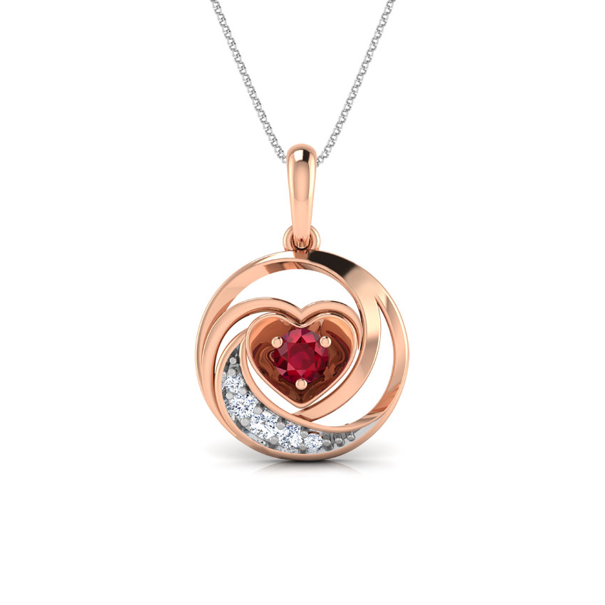 Lovable Heart Gemstone Pendant