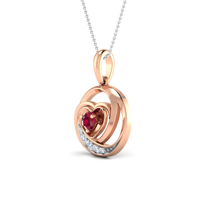 Lovable Heart Gemstone Pendant