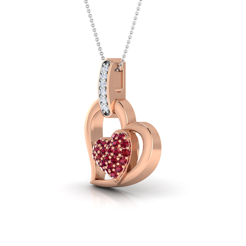Heart in Heart Gemstone Pendant Heart in Heart Gemstone Pendant