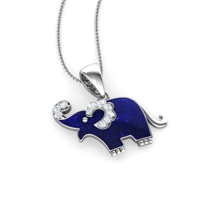 Elmer Elephant Kids' Gemstone Pendant