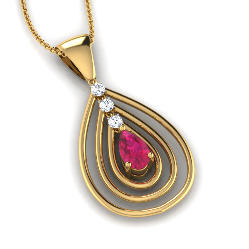 Triplet Drop Gemstone Pendant Triplet Drop Gemstone Pendant