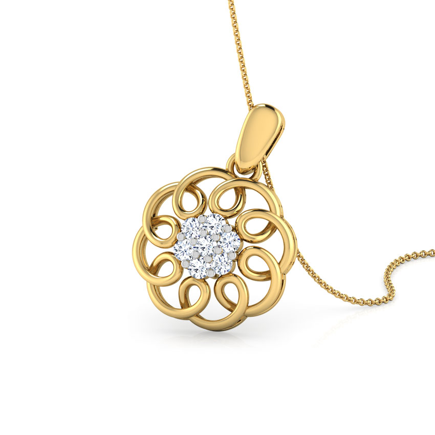 Cluster in Spiral Pendant