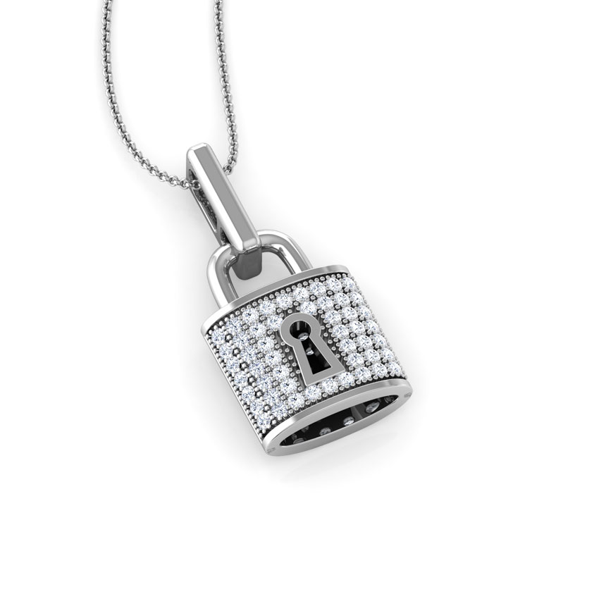 Buy Lock Diamond Pendant Online CaratLane