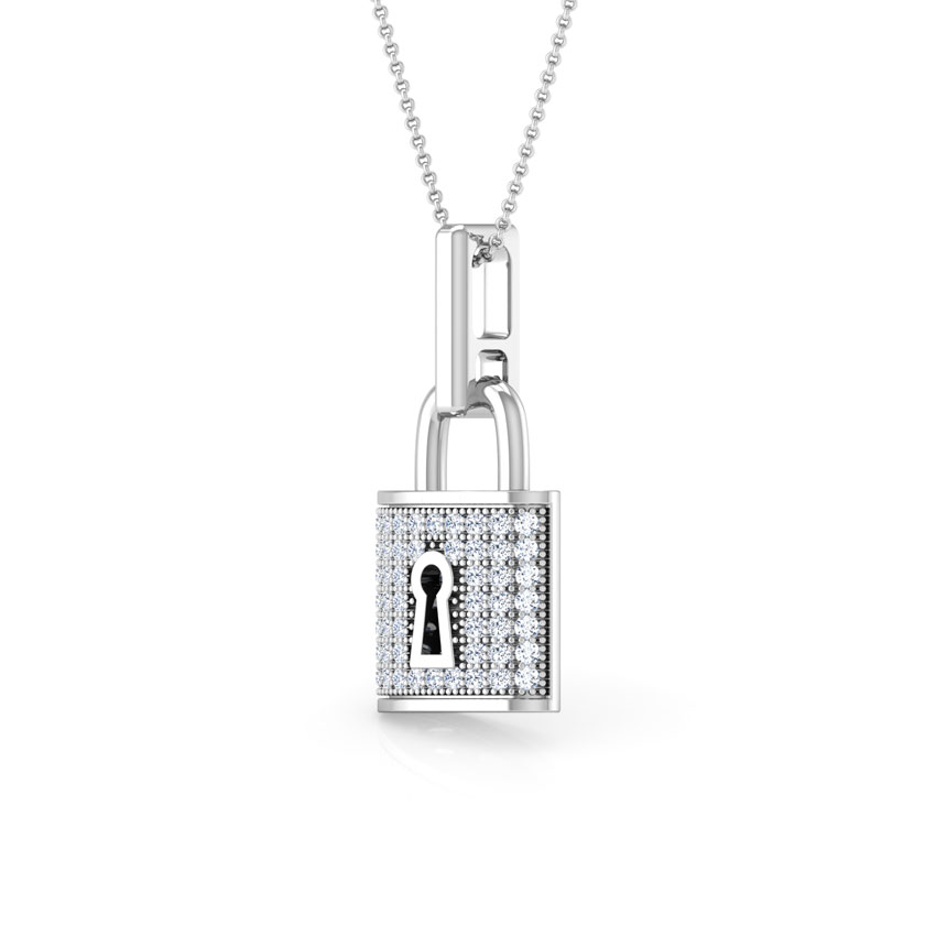 Buy Lock Diamond Pendant Online CaratLane
