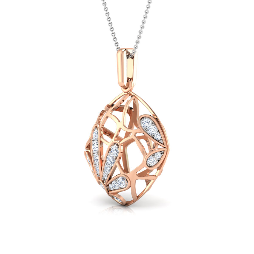 Tangle Diamond Flower Pendant