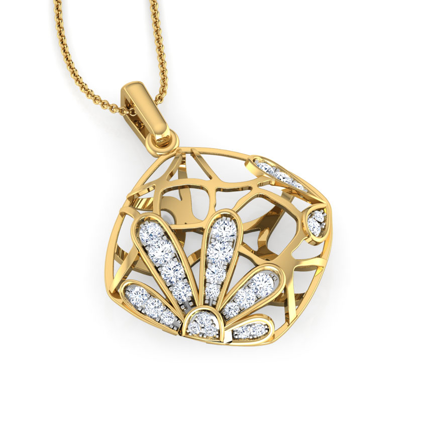 Tangle Diamond Flower Pendant