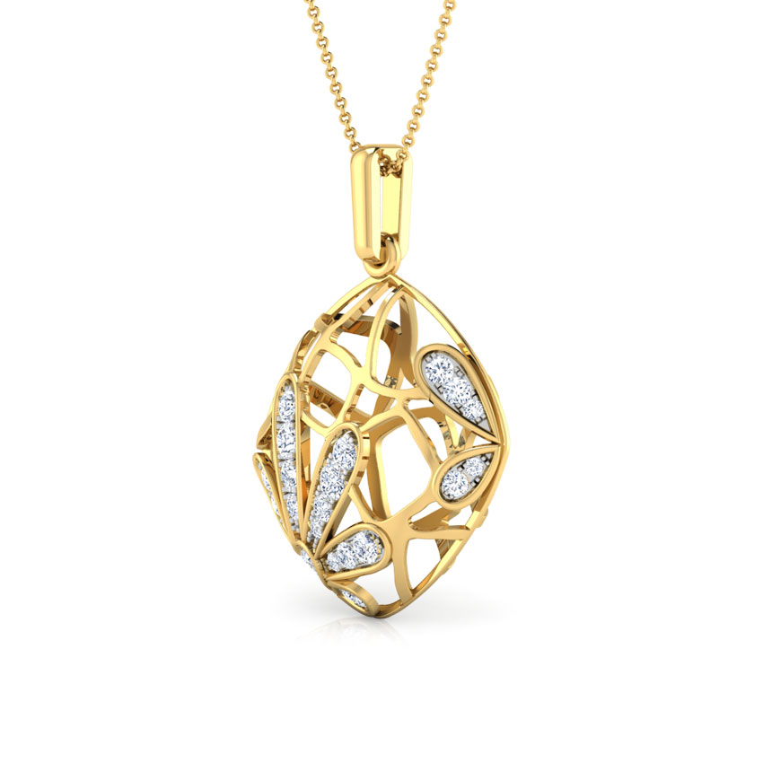 Tangle Diamond Flower Pendant
