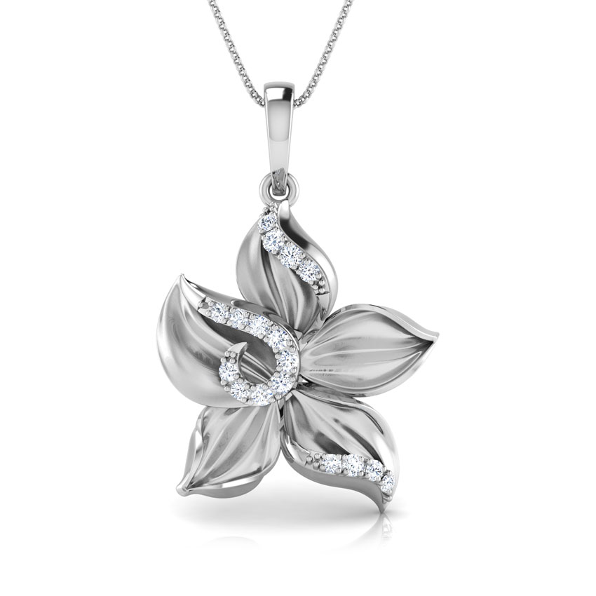 Crocus Flower Diamond Pendant Crocus Flower Diamond Pendant