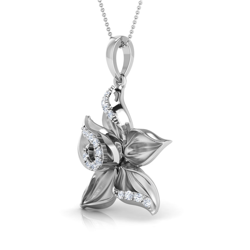 Crocus Flower Diamond Pendant Crocus Flower Diamond Pendant