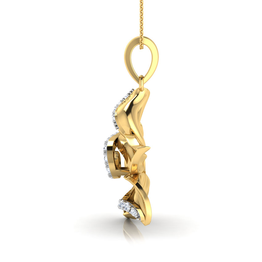 Crocus Flower Diamond Pendant