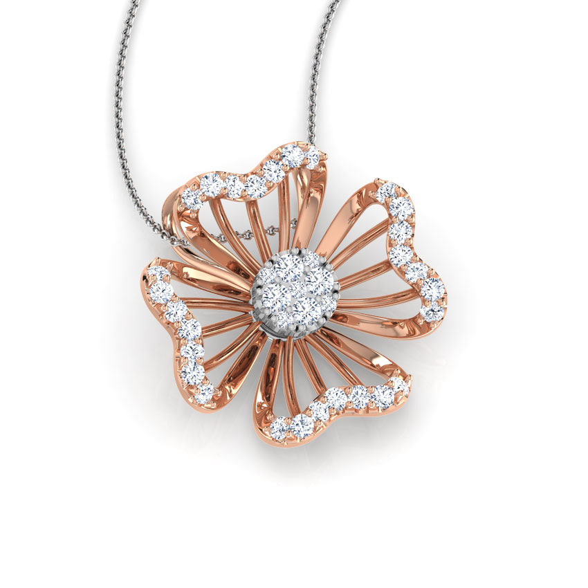 Delicate Floret Diamond Pendant