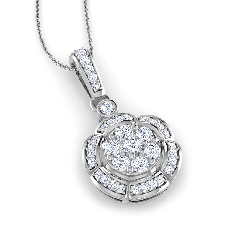 Scallop Cluster Diamond Pendant Scallop Cluster Diamond Pendant