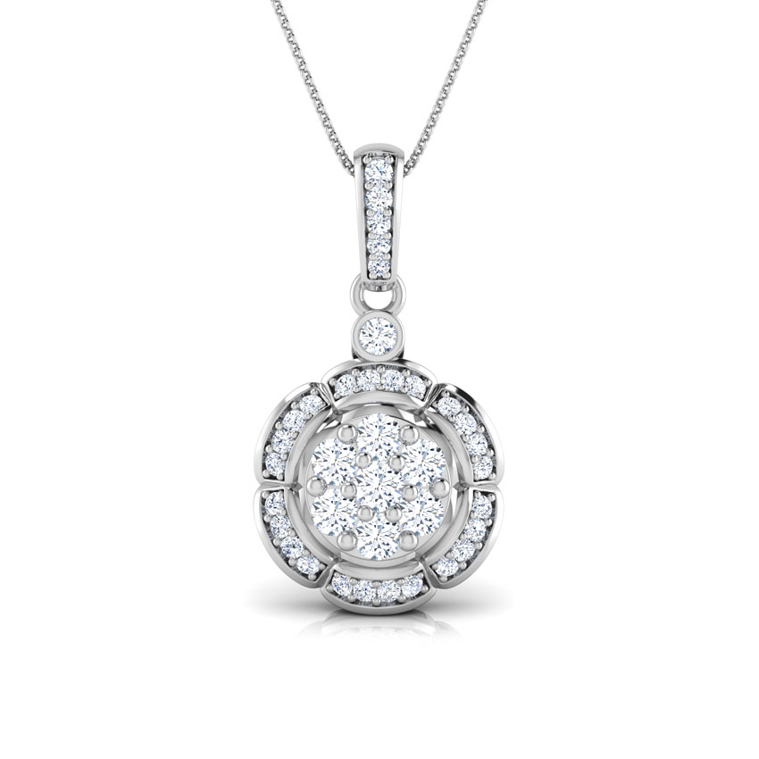 Scallop Cluster Diamond Pendant Scallop Cluster Diamond Pendant