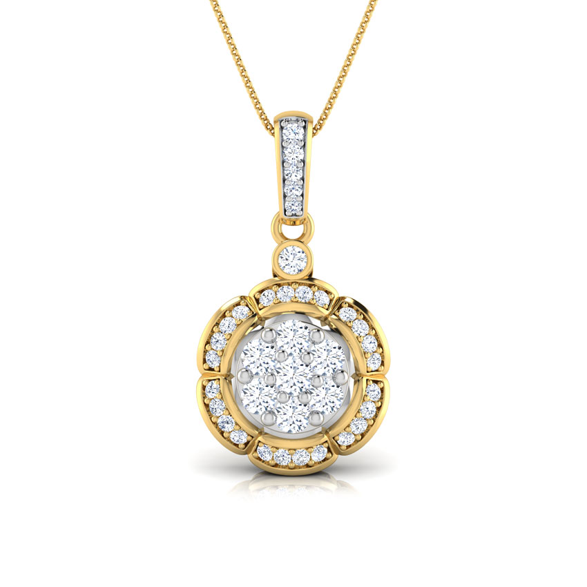 Scallop Cluster Diamond Pendant Scallop Cluster Diamond Pendant