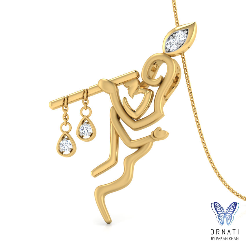 Krishna with Flute Pendant