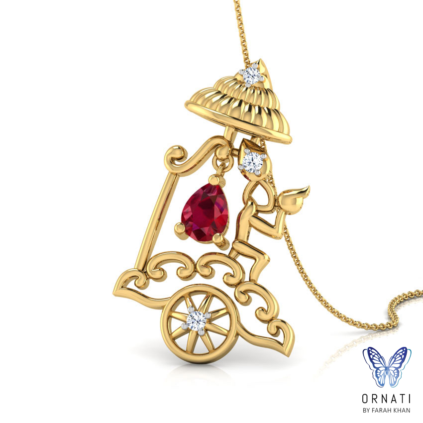 Krishna Chariot Pendant