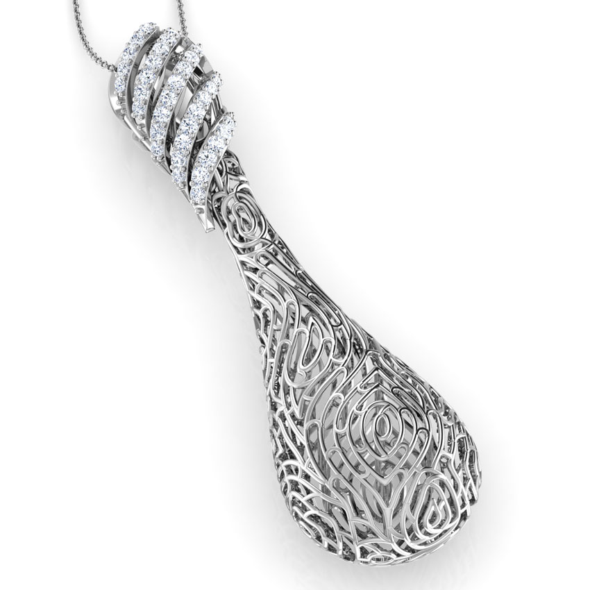 Lupine Wood Grain Diamond Pendant